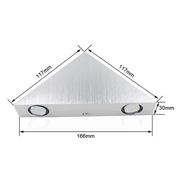Lâmpada de Parede LED 3W Triângulo Modern Triangle Wall Light Corredor Para Iluminação Doméstica do Quarto