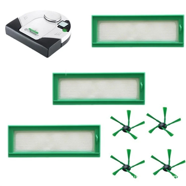 2PCS / Set Side Brushes Maintenance Kit For Vorwerk Kobold VR-200 And VR-300 Robot Vacuum Cleaners