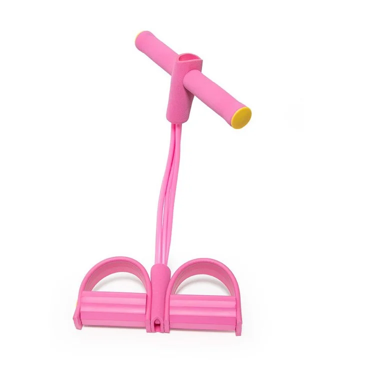 Yoga Puller Pedal Fitness Equipment Yoga Training Tools Fitness Resistance Band Set - Pink