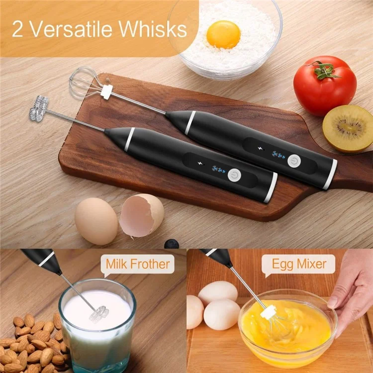 USB Rechargeable Electric Handheld Frother Household Mixer Kitchen Tool