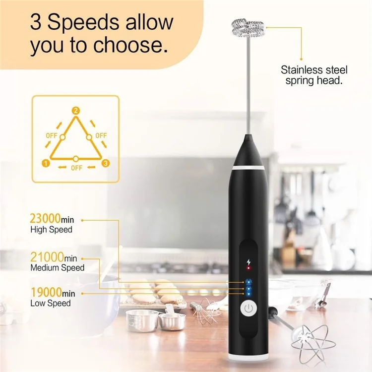 USB -wiederaufladbare Elektrische Handwerksanstrengungen Für Handheld Frother Household Mixer