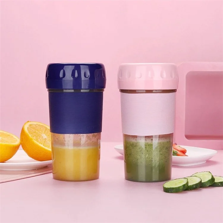 USB Juicer Cup Mini Portable 300ml Fresh Fruit Juice Maker Food Blender - Pink