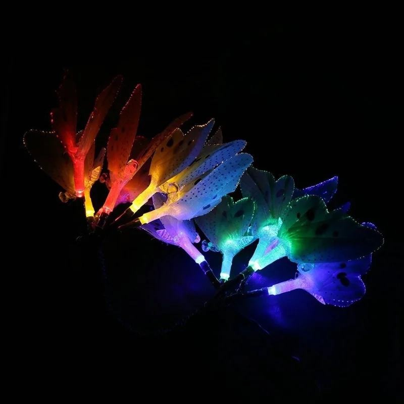 Multicolor Butterfly Solar Fairy String Light 4m 12-LED Home Yard Decor