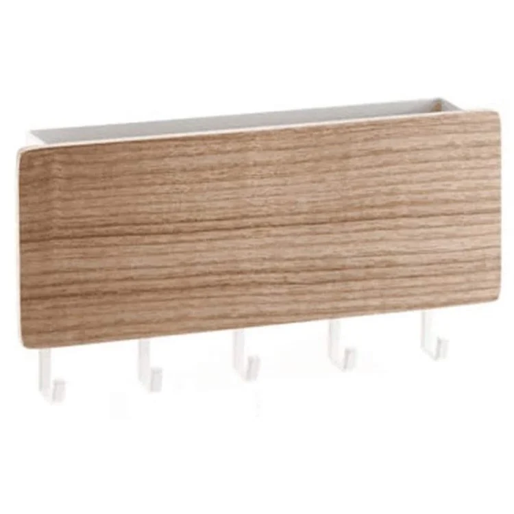 Taste Rack Wandmontage Hanging Organizer Aufbewahrungshakenhalterbox - Weiß