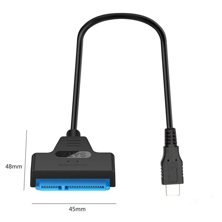 USB 3.1 Tipo C Para SATA HDD SSD 2.5 "cabo do Adaptador de Disco Rígido 15 - Alfinete