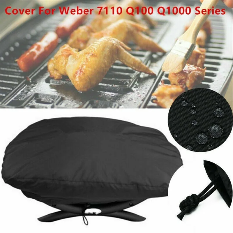 Dustproof Waterproof 210D Oxford Cloth Oven Cover for Weber 7110 Q1000 Series, Size: 67.1 x 44 x 32cm Oven Hood