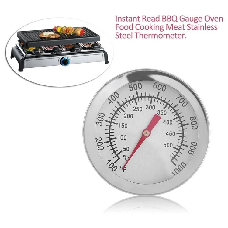 Bi - metal Stainless Steel Oven BBQ Grill Thermometer