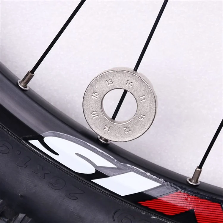 Mountain Bike Repairing Tool Nickel Plated Round Spoke Wrench Single Wheel Rim 8 - notch Steel Wire Repairing Ring