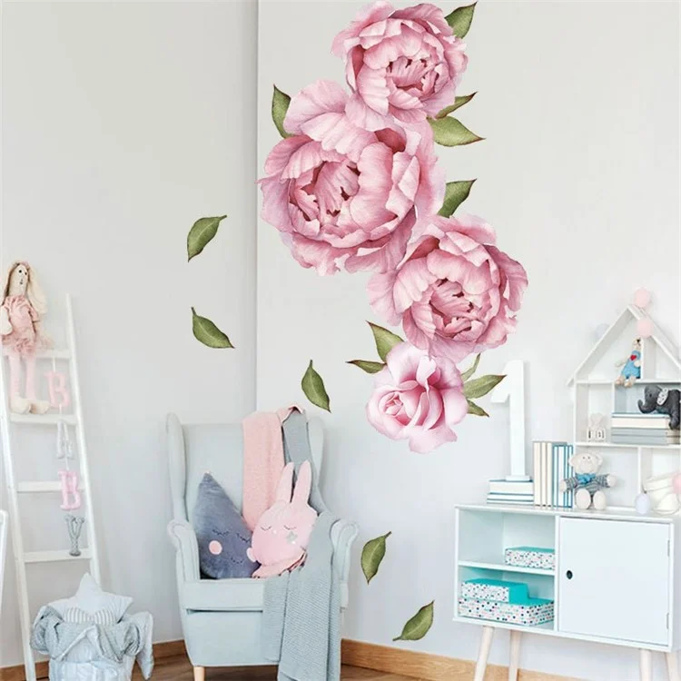 Fanxi Peony Series Leche Tea Tienda Panadería Classroom Dormitorio Decoración Pegatinas