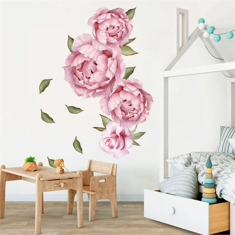 Fanxi Peony Series Leche Tea Tienda Panadería Classroom Dormitorio Decoración Pegatinas