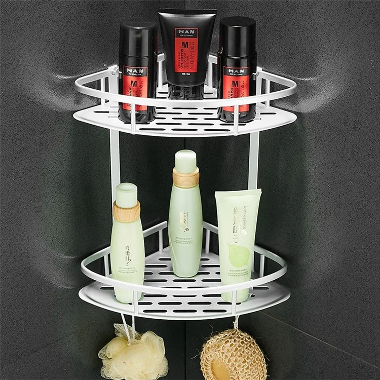 Doppio Bagno in Alluminio - Scaffale a Strato Spazio Angolo Scaffale a Triangolo Rack