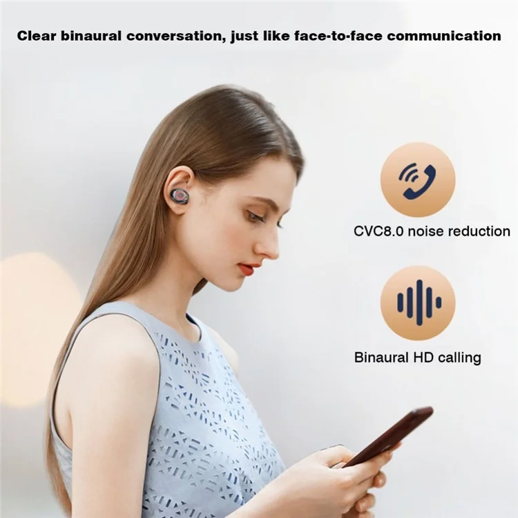 1 Pair S12 Wireless Earbuds Bluetooth-Compatible 5.0 In-Ear Headphones Sports Mini Earphones IPX7 Waterproof