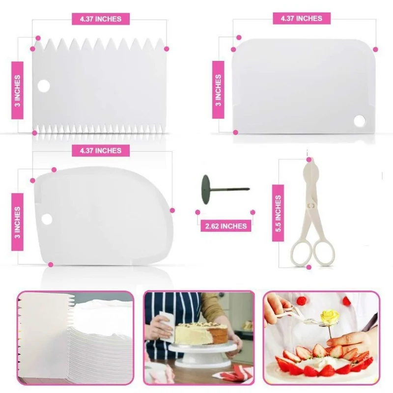 164 Pcs/Set DIY Baking Cake Home Kitchen Tool Turntable Set Practical Cake Nozzles