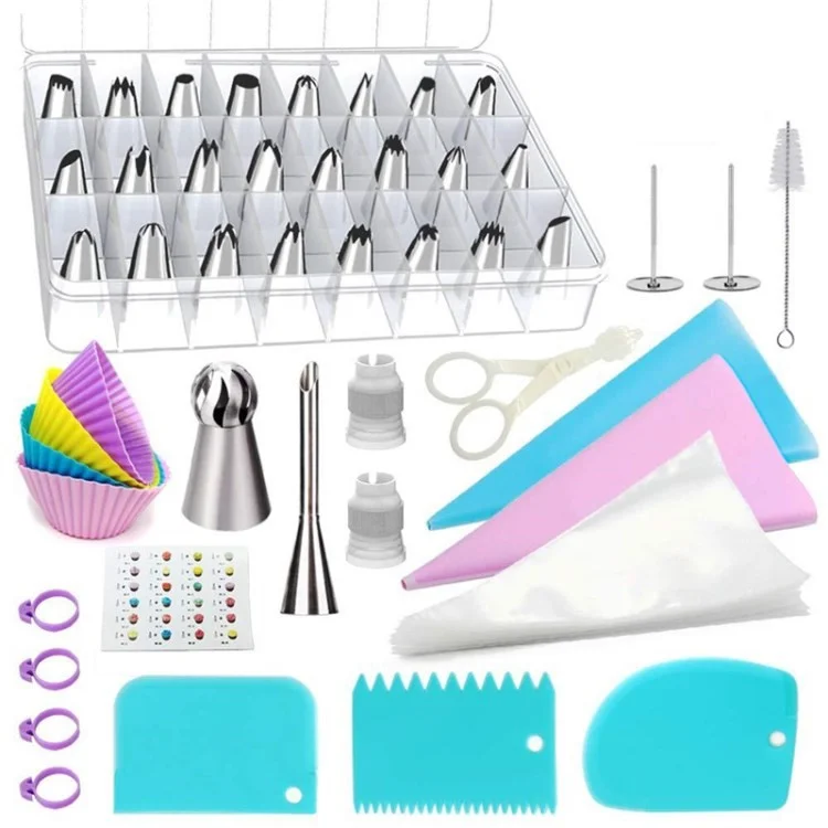 57 Pcs/set Bolo Ferramentas de Cozinha Supplies de Assadeira Conjunto de Decoração de Bolos de Sobremesa