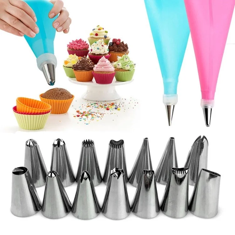 57 Pcs/set Bolo Ferramentas de Cozinha Supplies de Assadeira Conjunto de Decoração de Bolos de Sobremesa