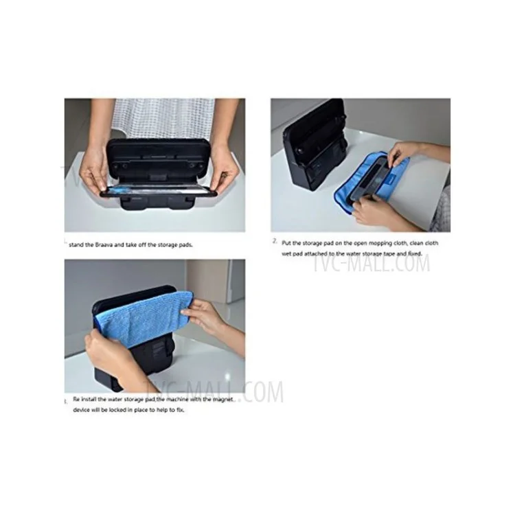 Substituição da almofada de limpeza úmida e seca para o iRobot Braava 321, 380, 320, 380t, 390t, Mint 5200c, 5200, 4200, 4205 - Azul // Conjunto com 5 peças