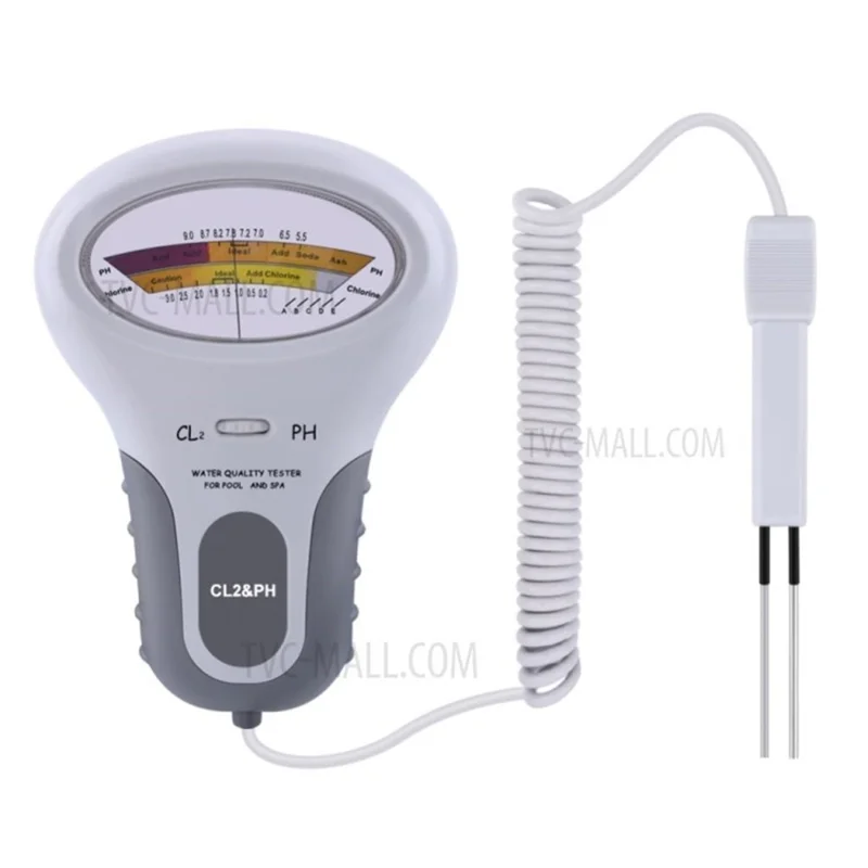 PH and Cl2 Tester Chlorine Water Quality Tester with Probe