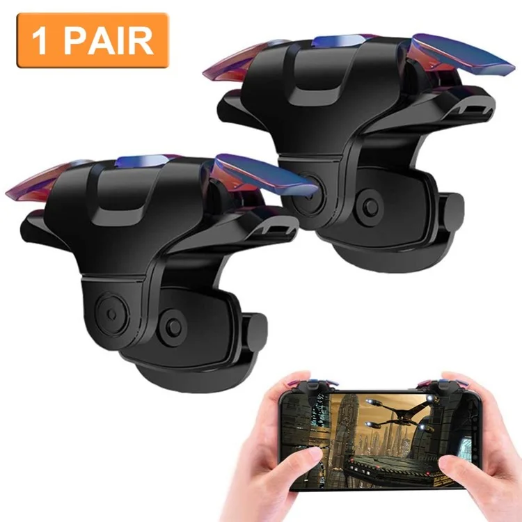 1 Paar Mobile Game Controller Trigger Mobiltelefon Gaming Joystick 4 Finger Betriebsauslöser