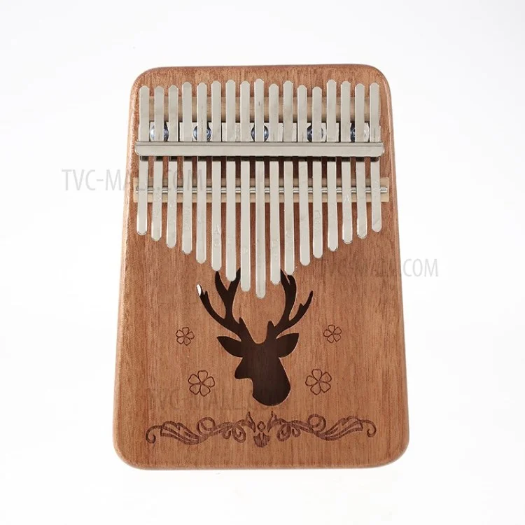 Kalimba 17-note Thumb Piano Customized Mahogany Wood Musical Instrument - Upgraded Mahogany//Deer