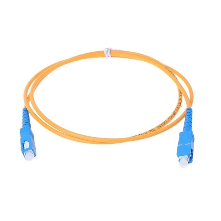 SC / UPC-SC / UPC-SM / LSZH 3mm Fiber Optic Jumper-Kabel Einzelmodus-Verlängerungs-Patchkabel - 1m