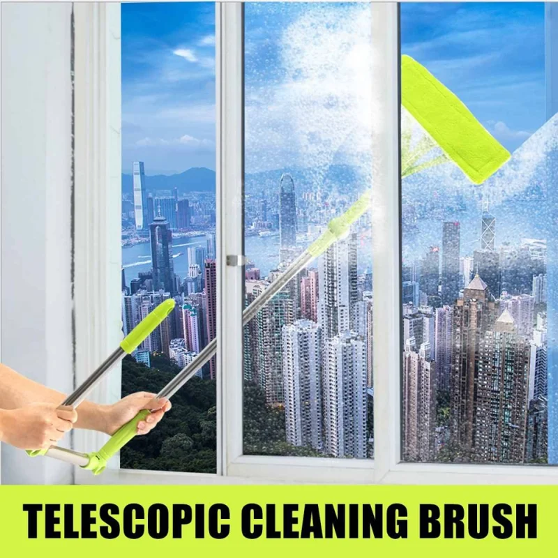 Telescopic Glass Cleaning Brush U - Shaped Cleaner Brush