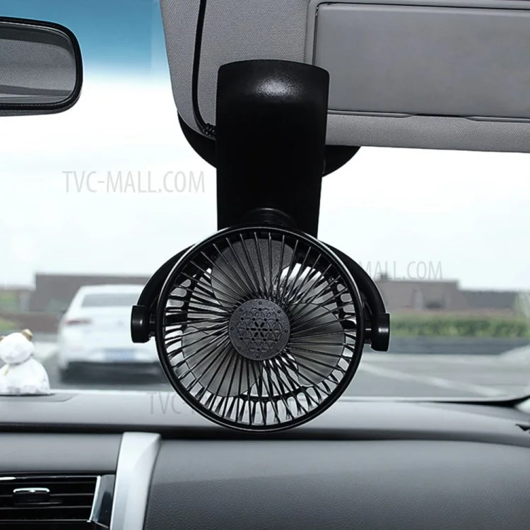 USB Car Cooling Fan Auto Vehicle Clip Fan Powerful Quiet Cooler