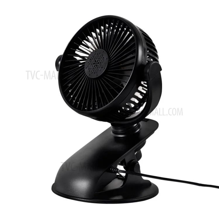 USB Car Cooling Fan Auto Vehicle Clip Fan Powerful Quiet Cooler
