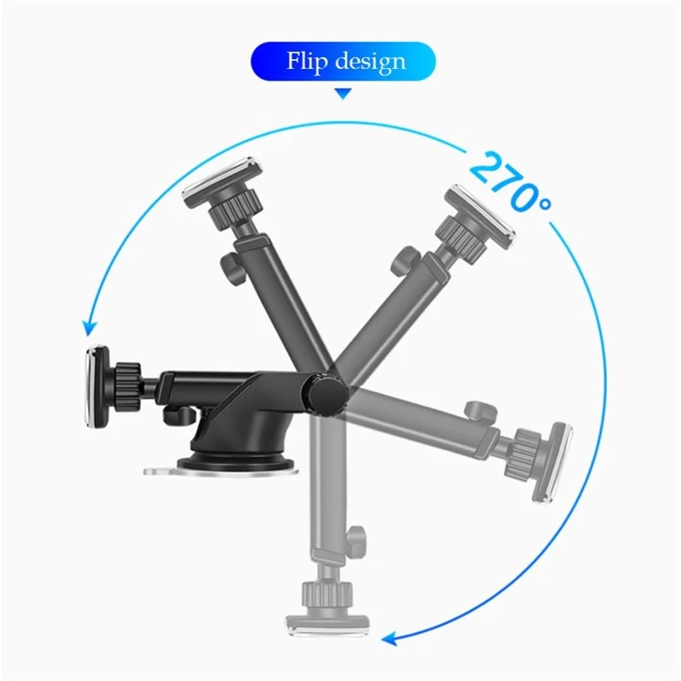 360 ° Rotatable Retráctil De Succión Magnética De Succión Del Automóvil Universal Soporte De Teléfono Móvil De Escritorio