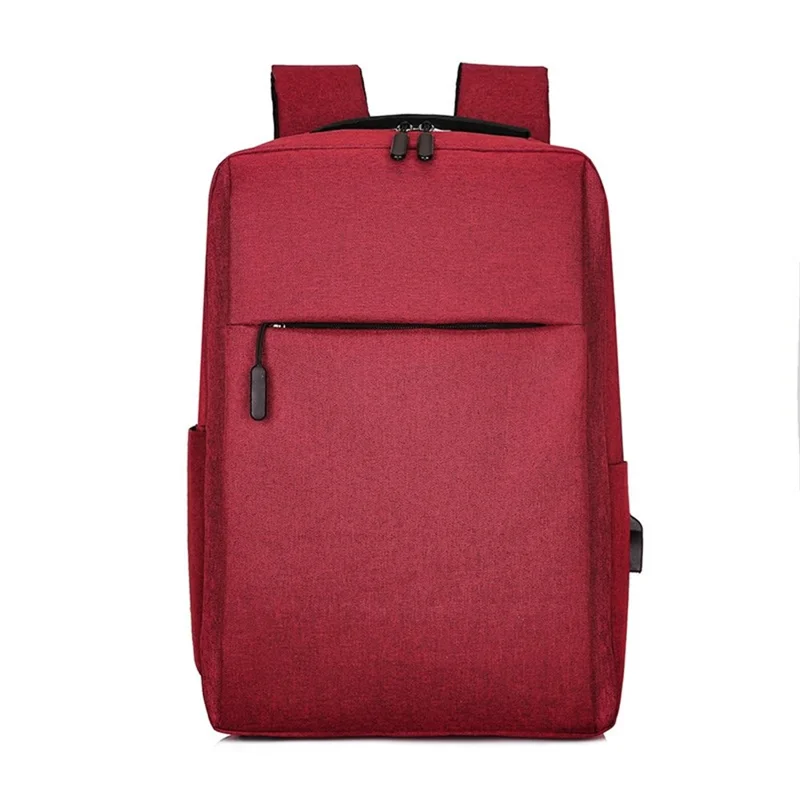 Student Schoolbag USB Charging Backpack Travel Bag - Red