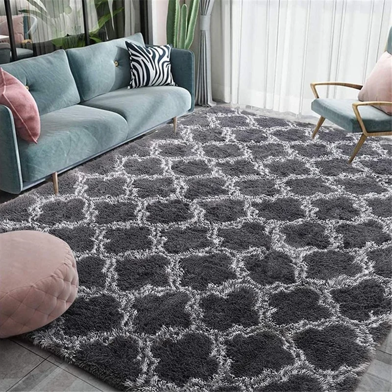 Soft Indoor Rug Shaggy Patterned Fluffy Carpet Home Decor Rug - Color No.9/120x160cm