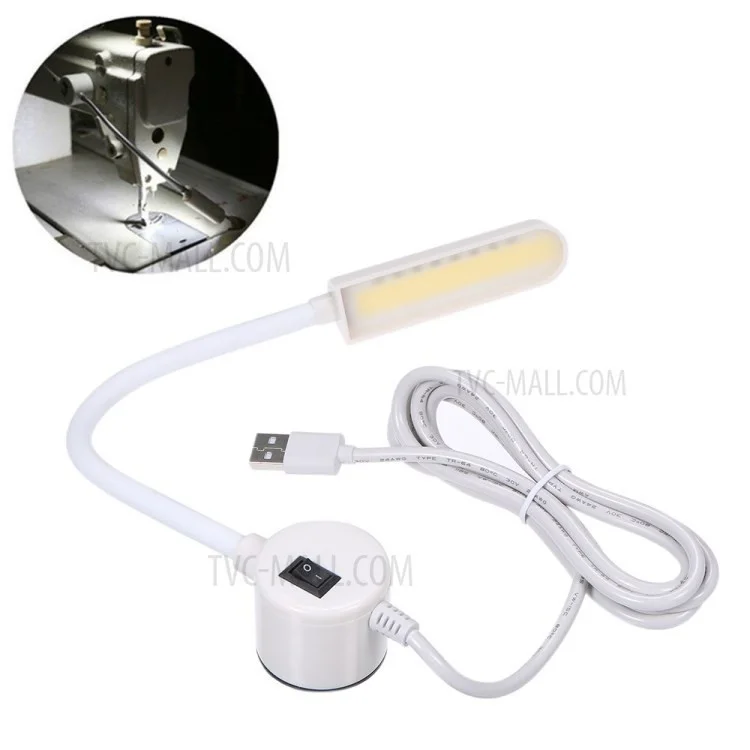 5V 6W COB Sewing Machine Night Light Lamp Fixed Base Bendable for Housework Household Duties