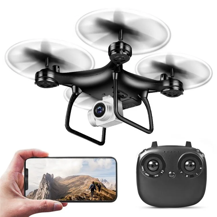 RC Drone HD Camera Professional Aerial Photography Quadcopter Aircraft - Noir / Avec Caméra 720p