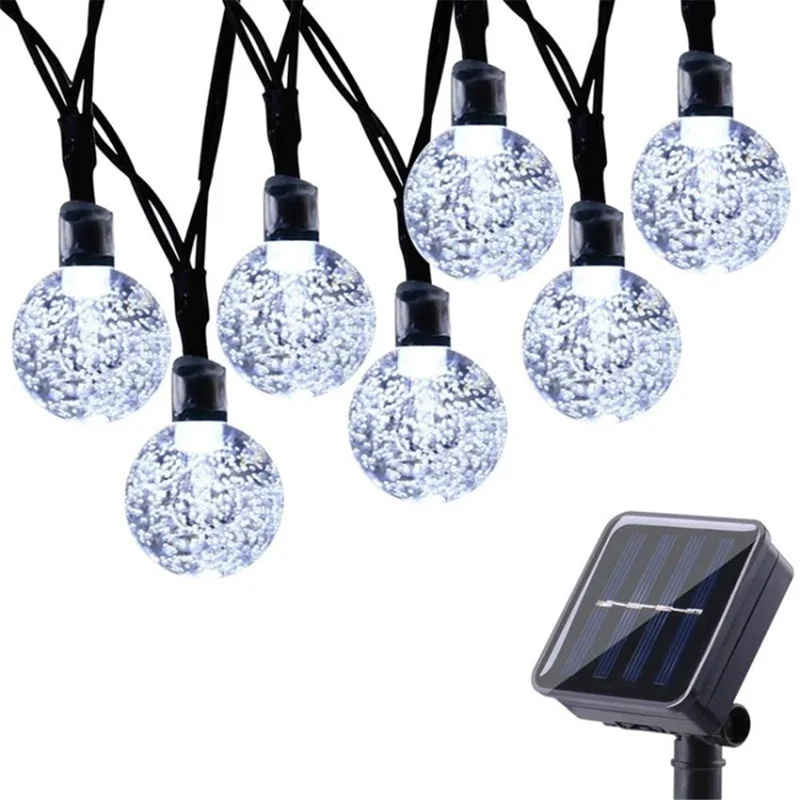 6.5m Solar Powered 30-LED String Light 8-Modes Garden Path Yard Decor Lamp - White