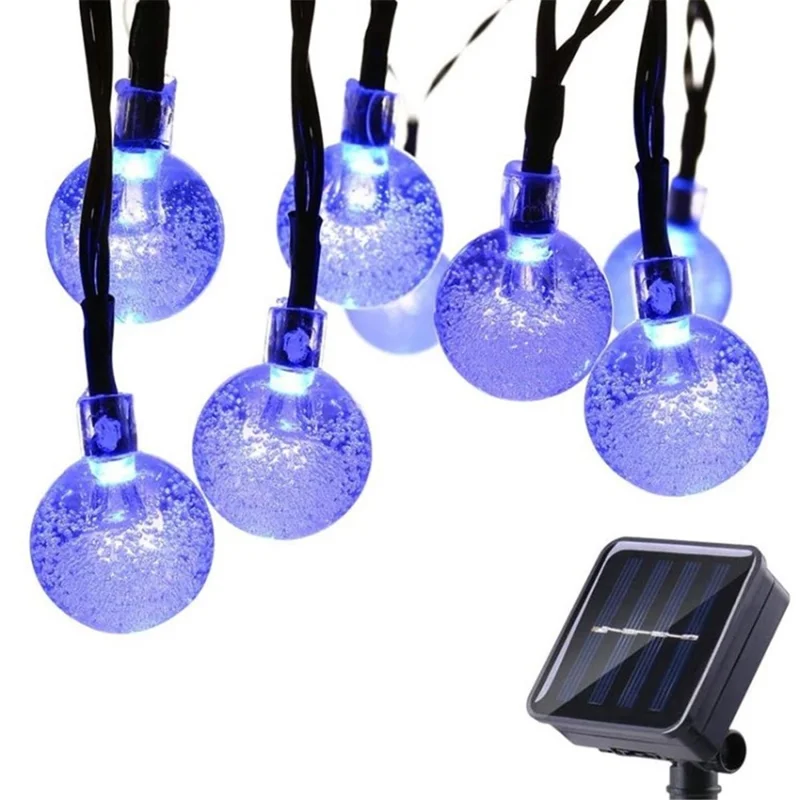 6.5m Solar Powered 30-LED String Light 8-Modes Garden Path Yard Decor Lamp - Blue