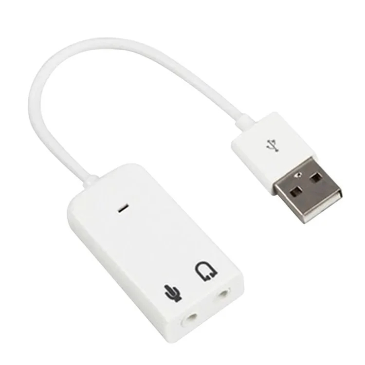 7.1 Adaptador de Som Estéreo Externo da Placa de Som USB Com Microfone