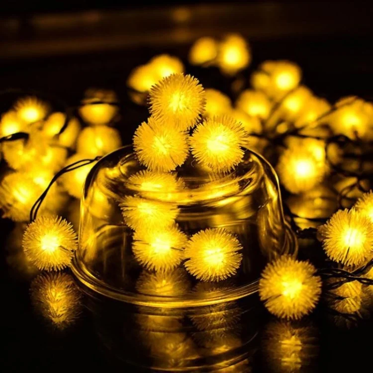 Luces de Cuerda de Bombilla Solar de 20 Led 2 Modos Decoración de la Lámpara de Hadas al Aire Libre - Blanco Cálido