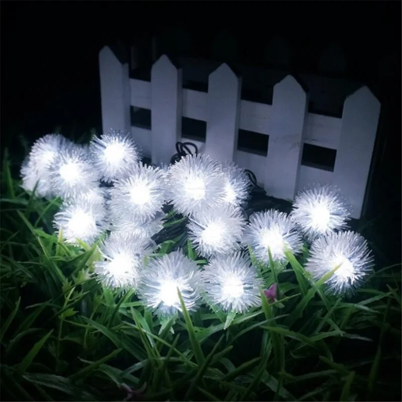 20-led-solarlampen-lichter 2 Modi Outdoor Garden Fairy Lamp Decor - Weiß