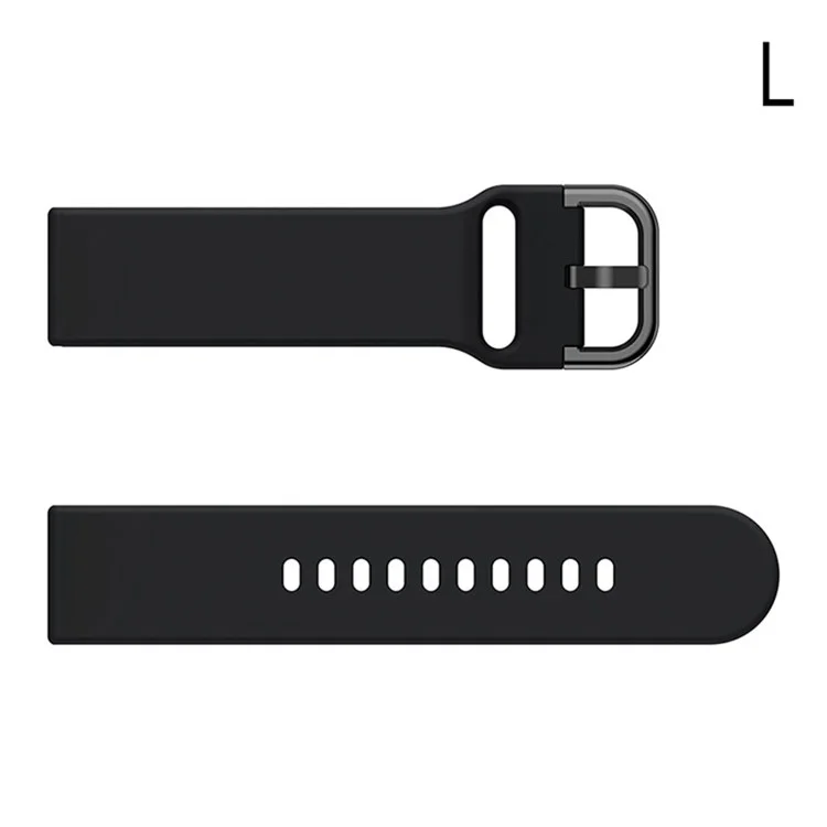 Comfort Wearing Soft Silicone Smart Watch Band Smart Bracelet Strap Wristband Wrist Band for Xiaomi Haylou LS01 - Black/L Size