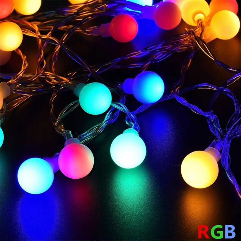 50-LED/60-LED Ball Light Solar String Light Garden Path Yard Decor Lamp - Colorful//60-LED