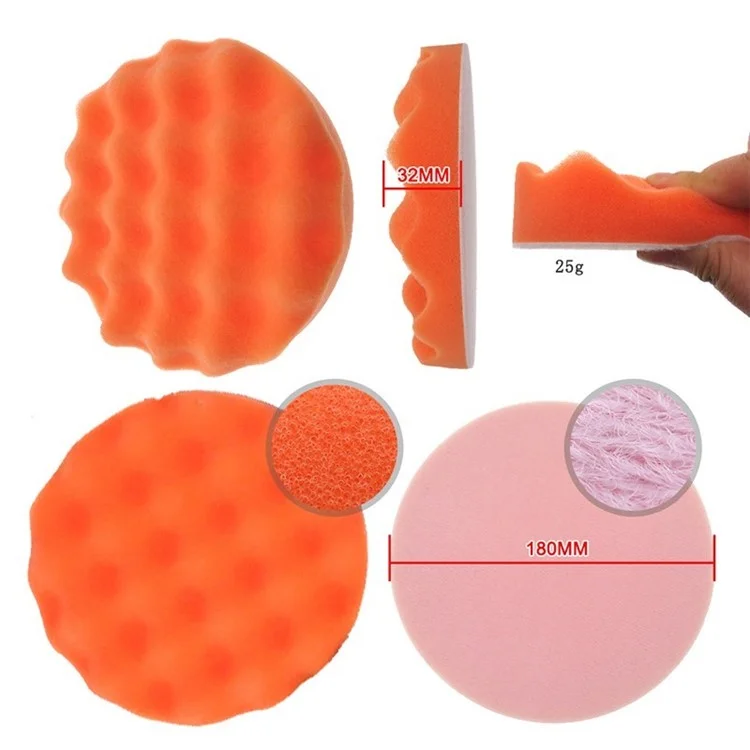 9Pcs CarPolishing Sponge Set Auto Polishing Pad Kit for Car Cleaning