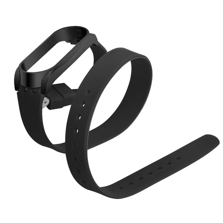 2 m Langes Gurt Armband Uhrenband Für Xiaomi Mi Band 5/5 NFC - Schwarz