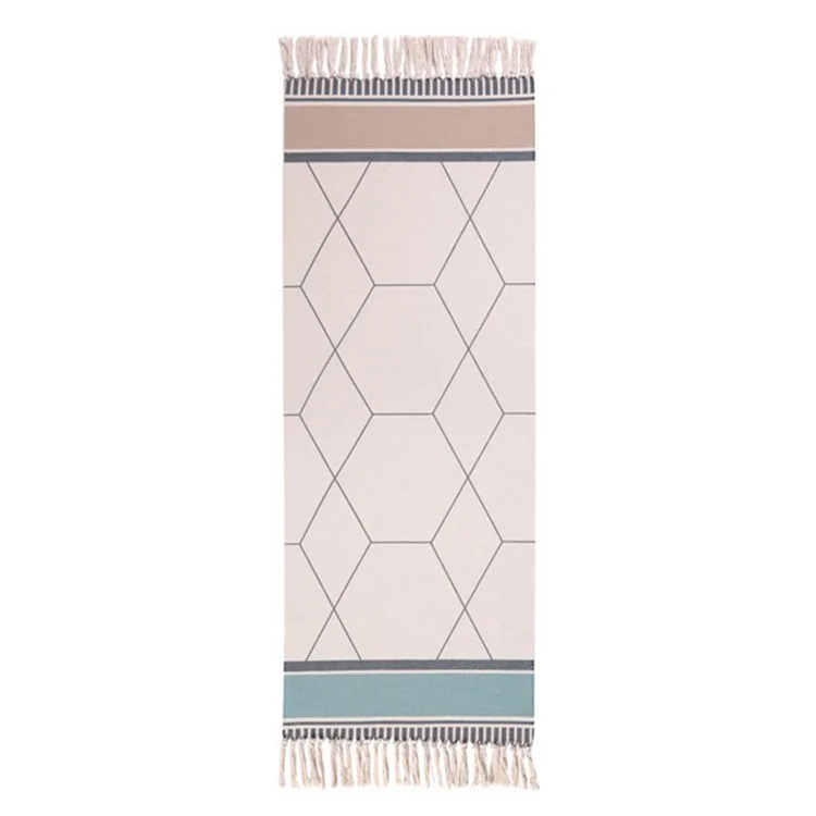 Leinenmatte Retro -wandteppich -sofa -pad Teppich - Geometrisches Muster/größe: 60 x 180 cm