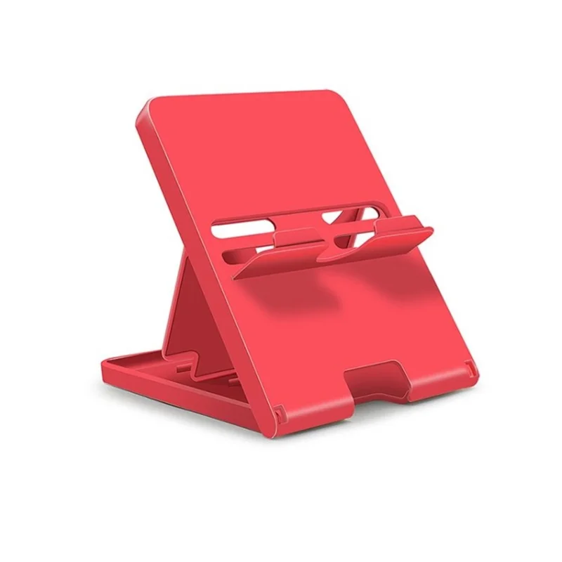 For Nintendo Switch / Lite Universal Host Portable Stand Holder Adjustable Folding Support Frame - Red