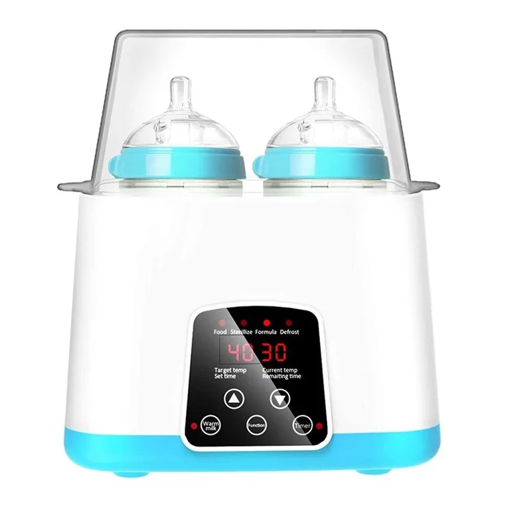 Baby Bottle Warmer 4-in-1 Multi-functional Milk Heater Steam Sterilizer  - Blue / EU Plug