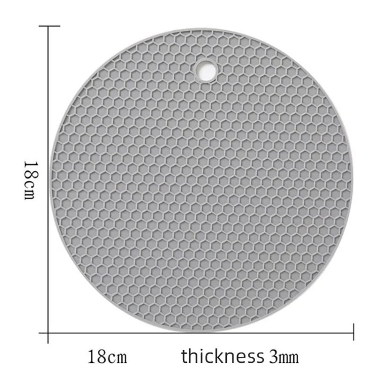 Protezione Del Controsoffitto Antiscivolo Del Tappetino Della Tappetino Del Tappetino Di Placemat Del Silicone Isolante 18x18cm - Grigio