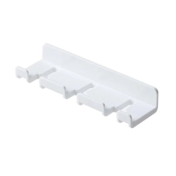 Punch-Free Toothbrush Holder Toothbrush Storage Rack Hanger - White