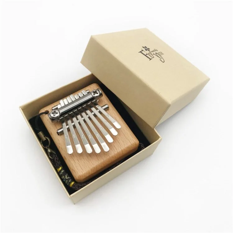 Mini 8 - Key Kalimba Thumb Piano Finger Percussion with Lanyard