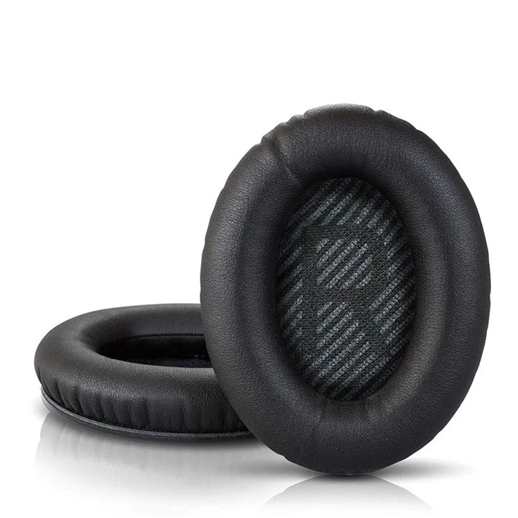 1 Pair Replacement Earpads for Bose QuietComfort 35 / QuietComfort 35 II / AE2 Headphones Protein Leather Memory Foam Cushions - Black