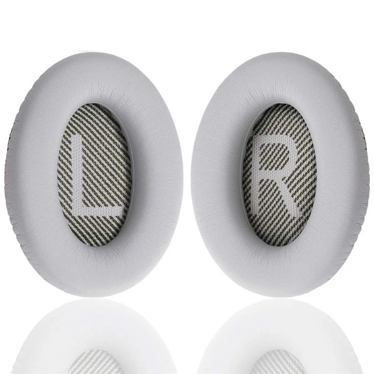 1 Pair Replacement Earpads for Bose QuietComfort 35 / QuietComfort 35 II / AE2 Headphones Protein Leather Memory Foam Cushions - Grey  /  Grey