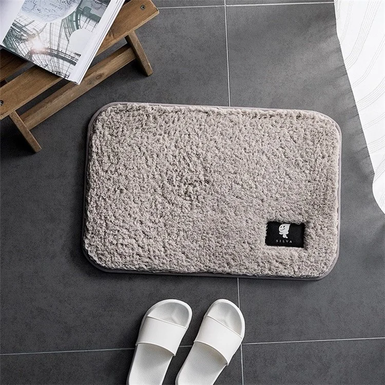 40x60cm Alfombrilla de baño antideslizante, suave y absorbente de agua - Gris / 40x60cm